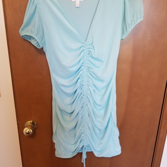 Light blue cinched party dress - Picture 3 of 3